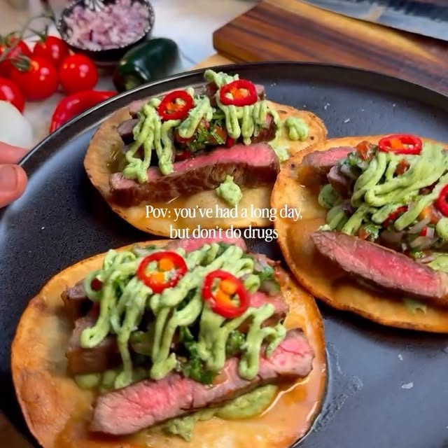 Crispy Steak Tostadas
