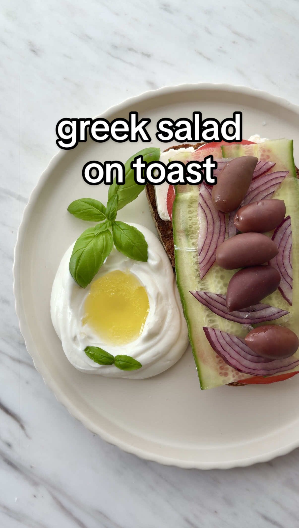Greek Salad on Toast