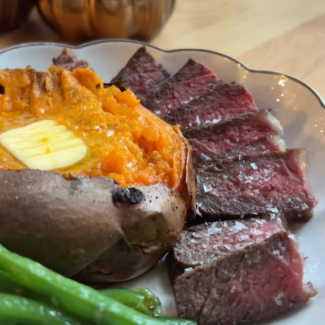 Simple New York Strip Dinner