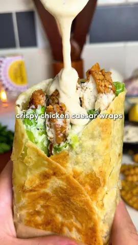Crispy Chicken Caesar Wraps