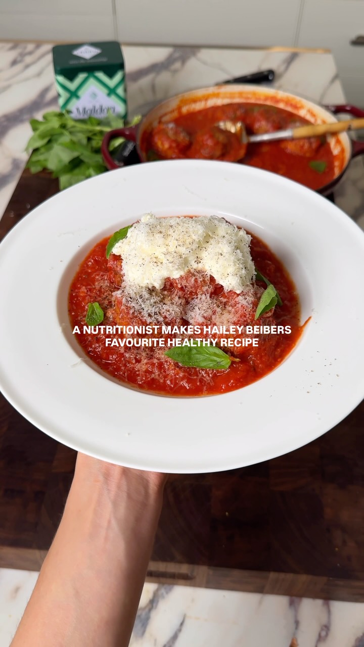 Hailey Bieber’s Healthy Chicken Cottage Cheese Meatballs