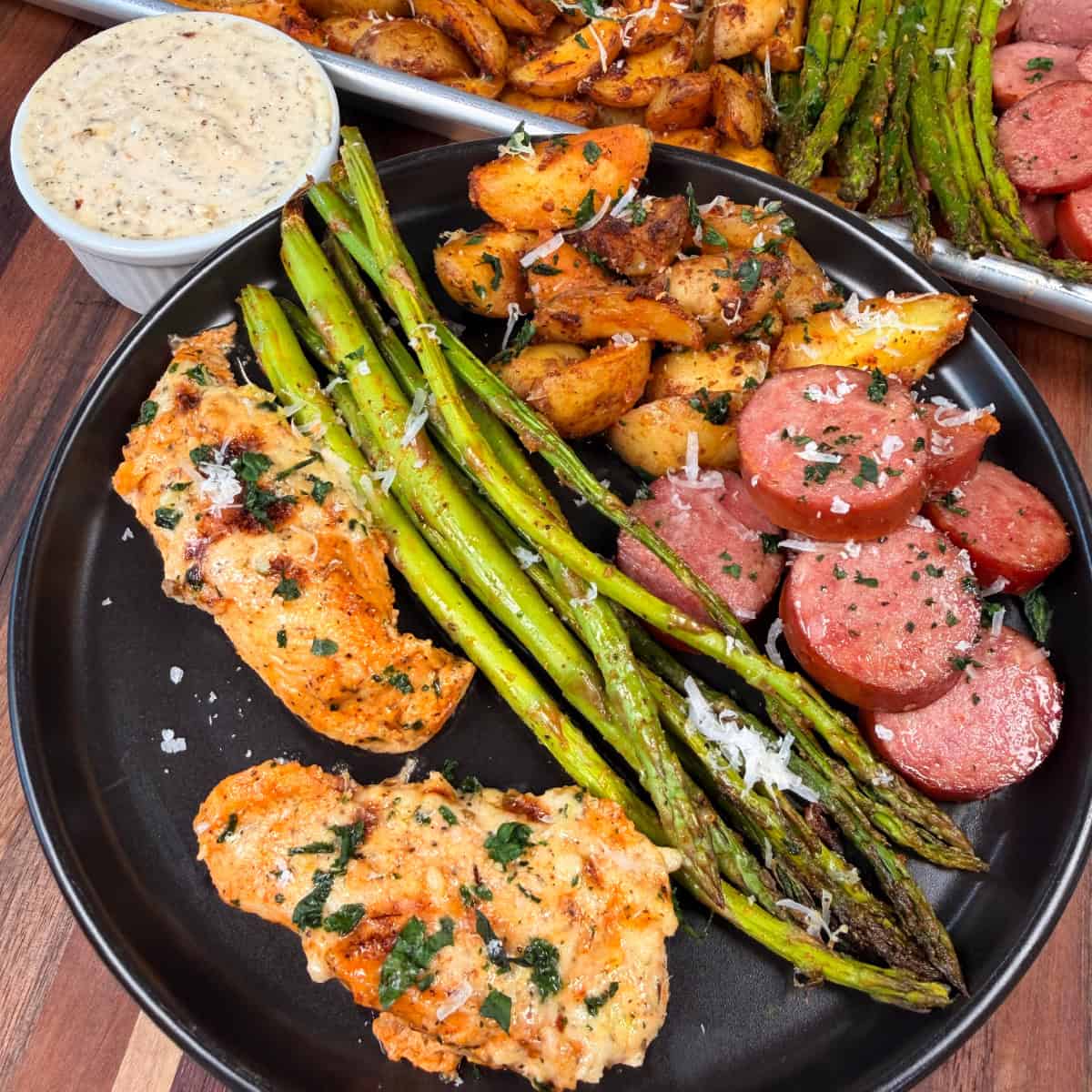 Garlic Parmesan Sheet Pan Chicken and Veggies