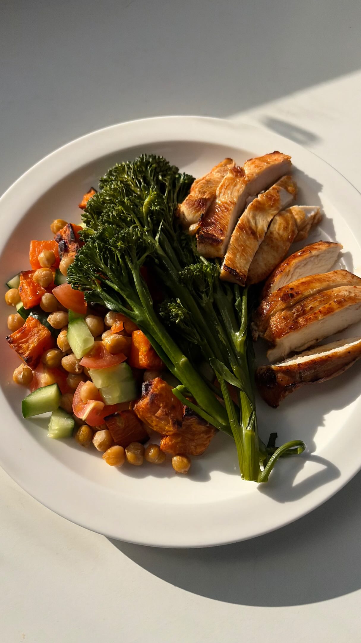 Grilled Lemon Paprika Chicken with Roasted Chickpea & Sweet Potato Salad