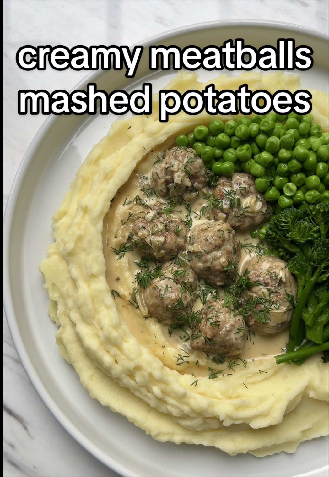 Chicken Meatballs in Dill and White Wine Sauce