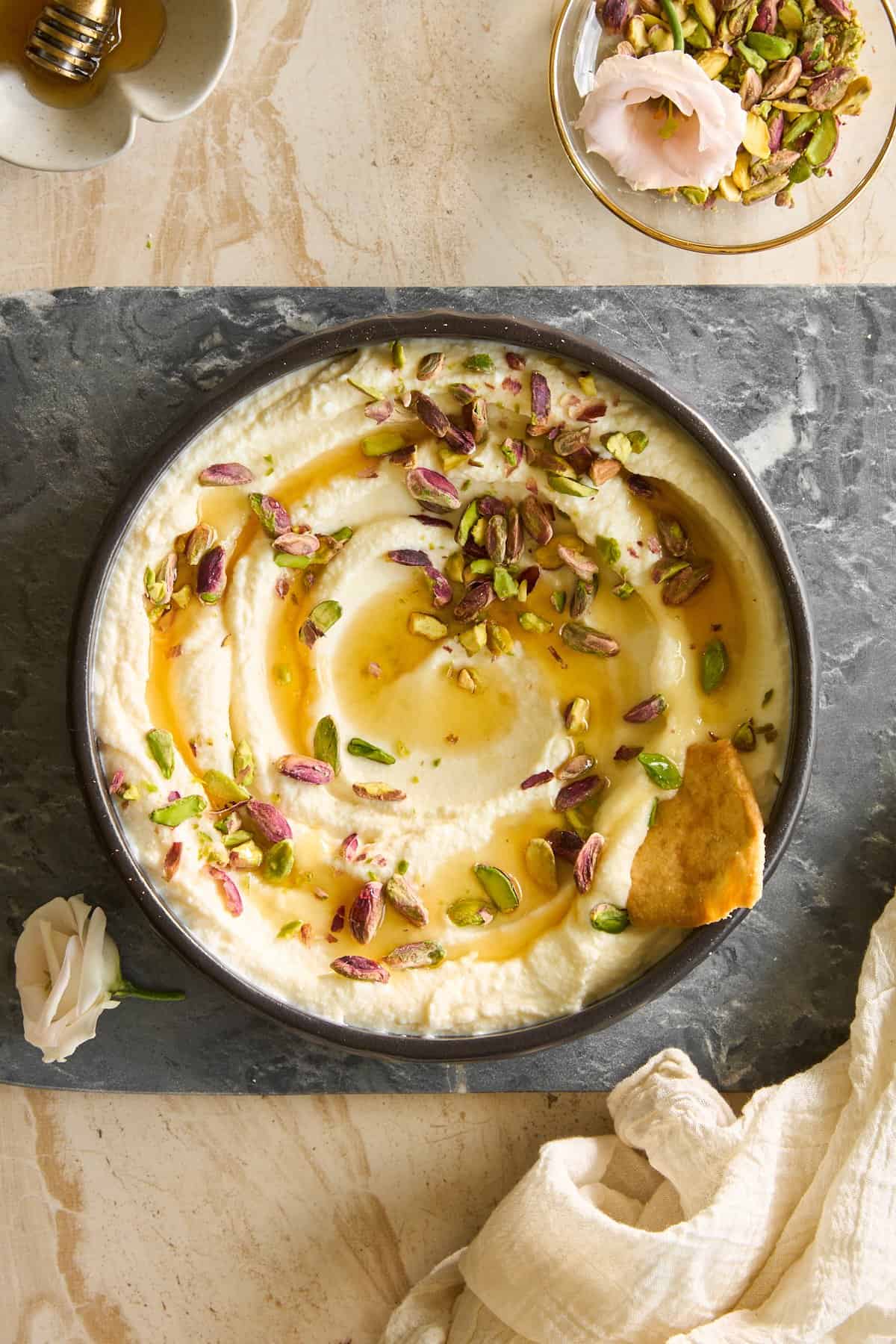 Whipped Ricotta Dip with Honey and Pistachios