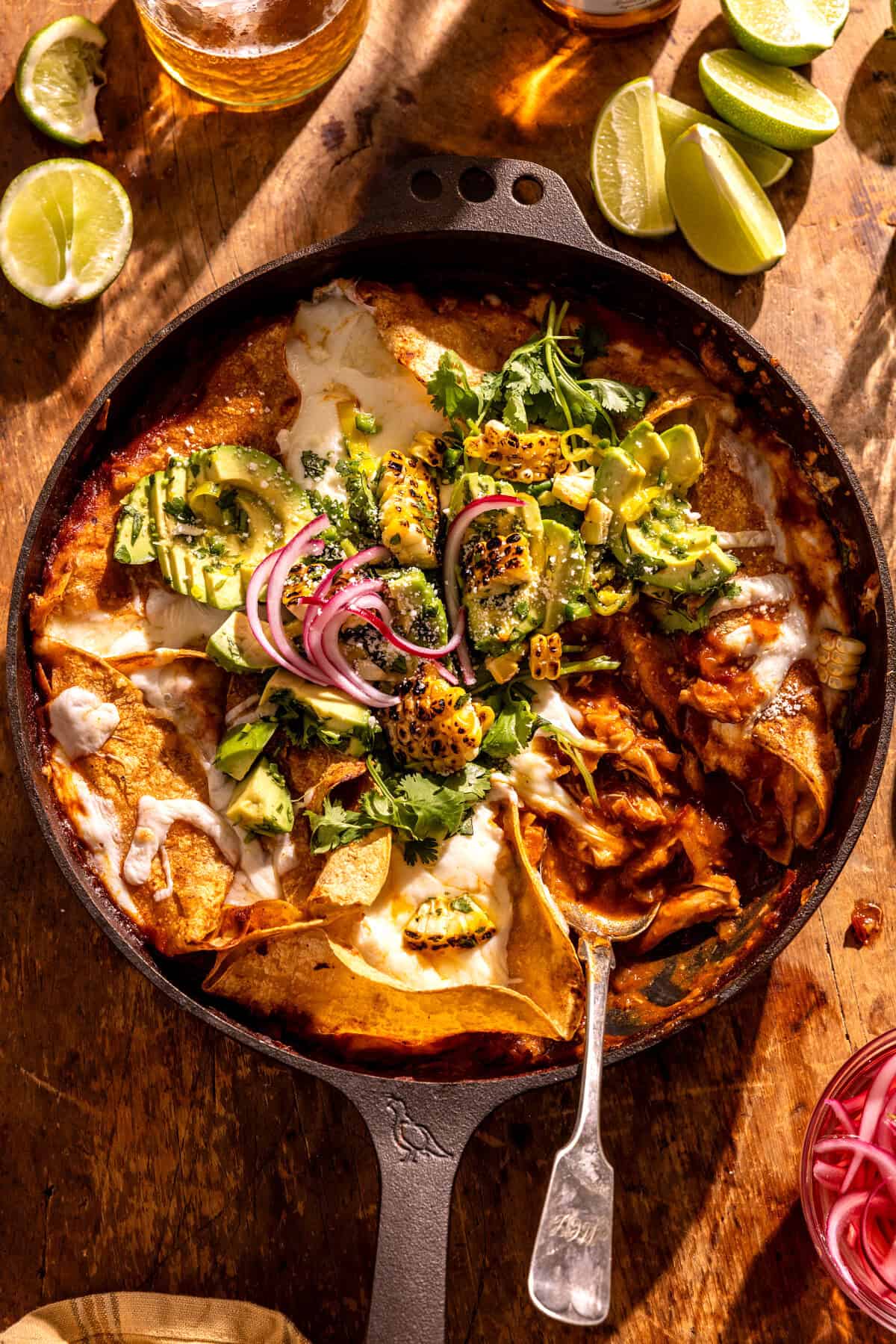 Honey Chipotle Chicken Enchilada Bake