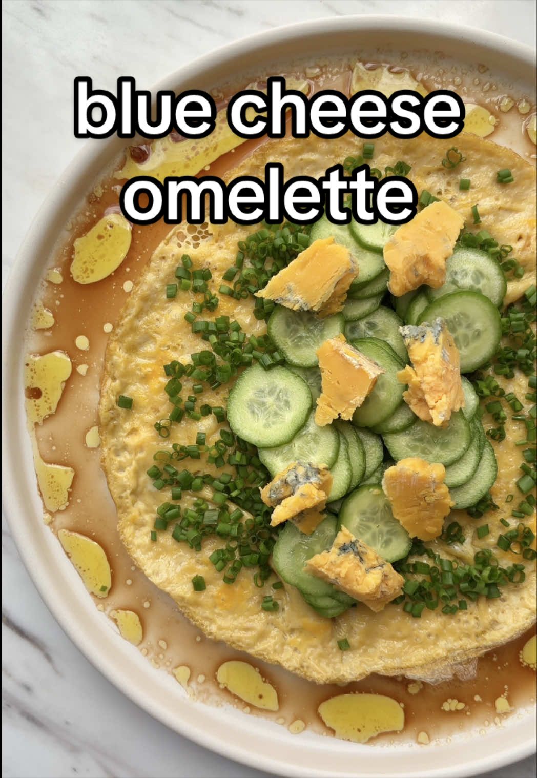 Omelette with Blue Cheese Dressing