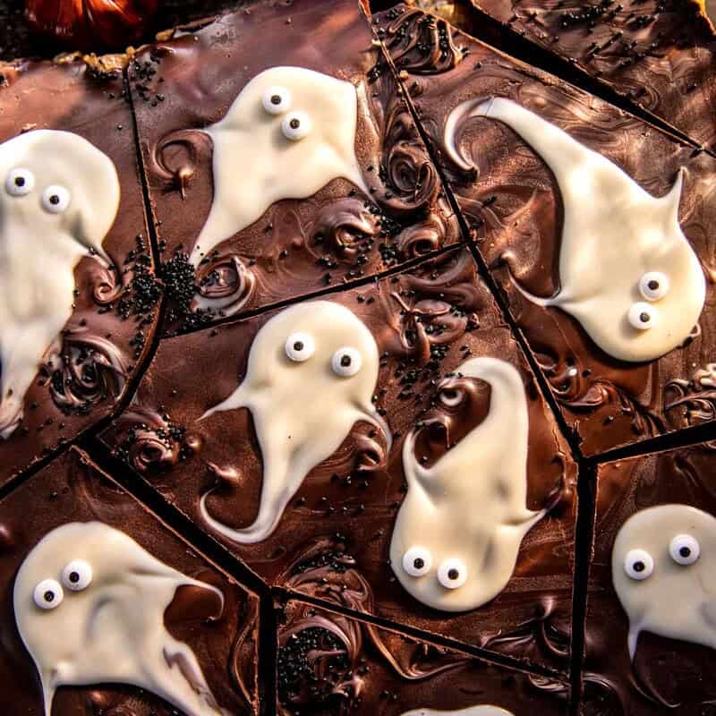 BOO! Chocolate Peanut Butter Bars