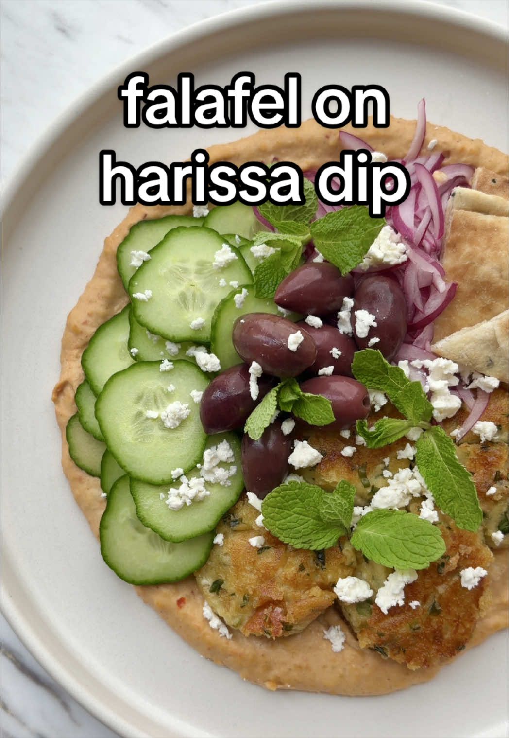 Falafel on Harissa Dip