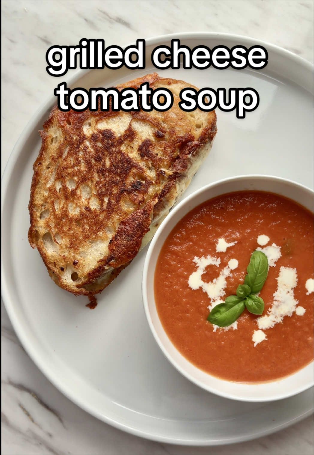 Grilled Triple Cheese & Speedy Tomato Soup